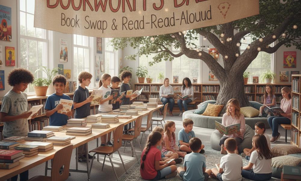 "Bookworm's Bazaar" Book Swap & Read-Aloud